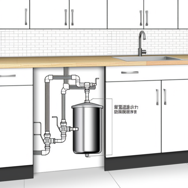 厨房安装前置过滤器的示意图